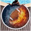 Football Softball Volleyball Printed Microfiber Round Beach Towel Sport