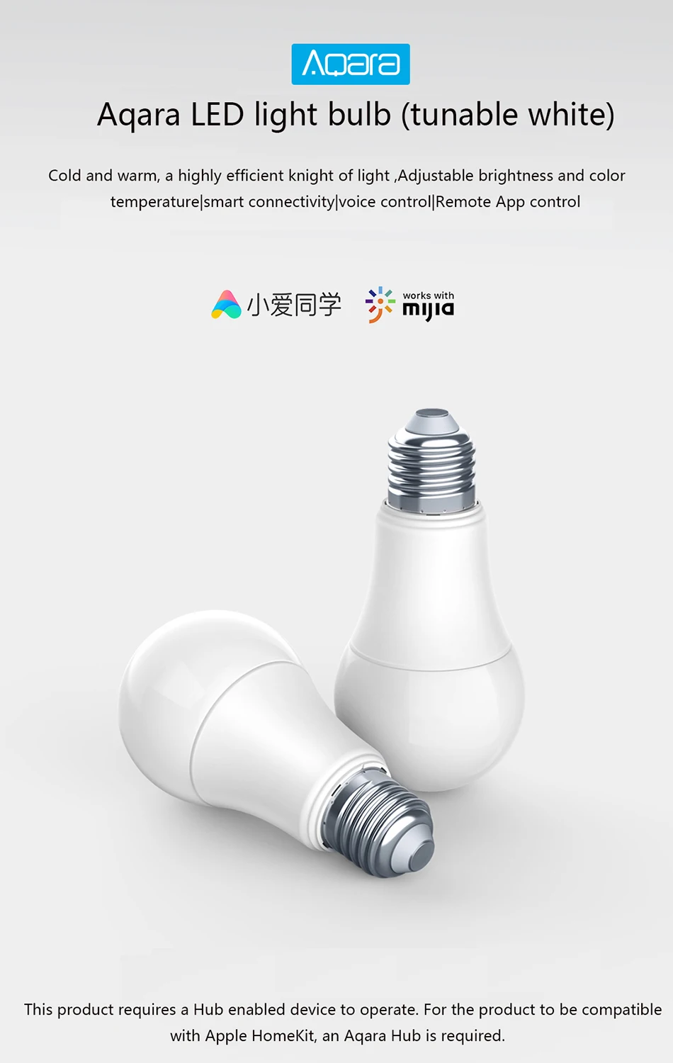 New Arrive Original Xiaomi Aqara Wifi Homekit Led Tunable White Bulb Remote Control Light Znldp12lm View Wifi Led Bulb Aqara Product Details From Shenzhen Zeyue Technology Co Ltd On Alibaba Com