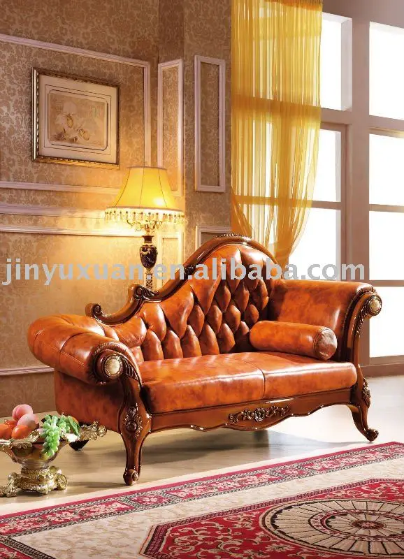 Muebles de sala sofá de cuero salón europeo chaise w381c # con ... Fotos de muebles de sala antiguos