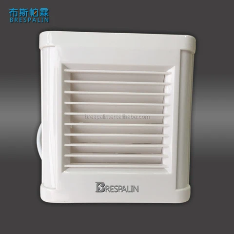 Plastic 6 inch Square Wall Window Louvered Ventilation Exhaust Fan for Bathroom and Kitchen