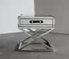 San francisco cross stainless steel base night stand, side table RTK-92-1