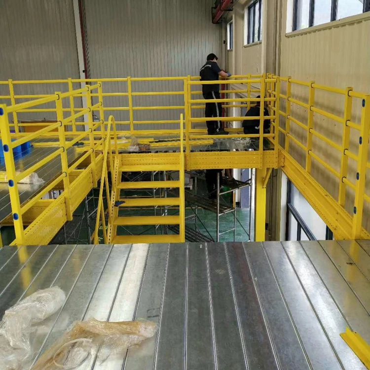 Galvanizado Multi Nivel Entrepiso Almacén De Metal Rack De