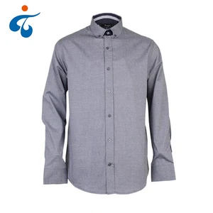 Good sealed cheap grey new 100% cotton formal shirt models