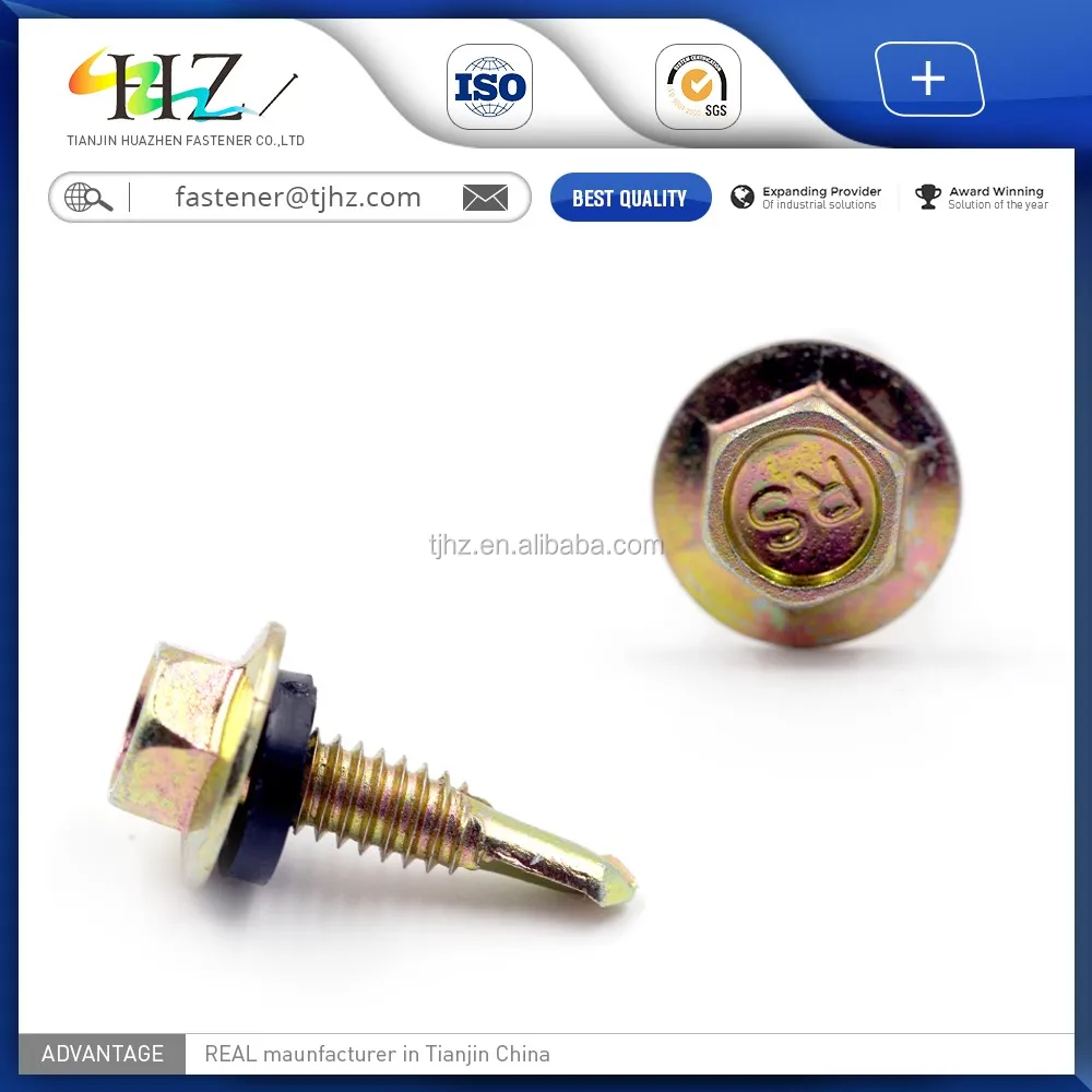 Carbon Steel C1022a Hex Washer Head Type Epdm Self Drilling Screw Buy Self Drilling Screw 0663