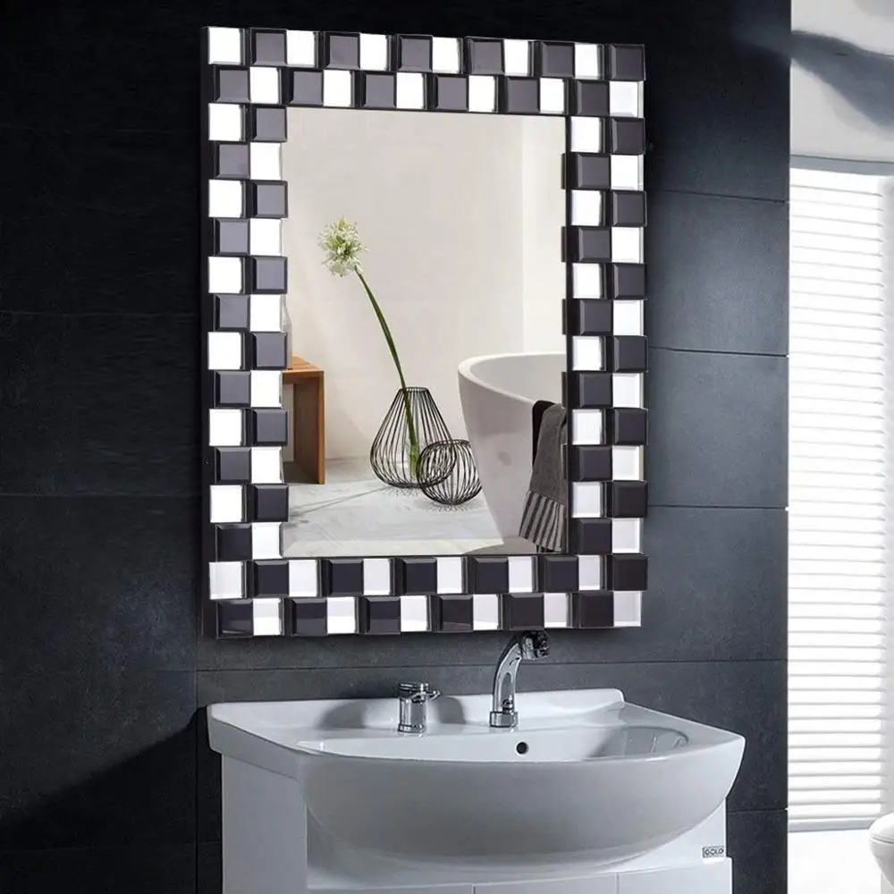 Tangkula Beveled Wood Frame Mirror Rectangle Bathroom Home Wall Rectuangular Design Tangkula Beveled Wood Frame Mirror Rectangle Bathroom Home Wall Rectuangular Design
