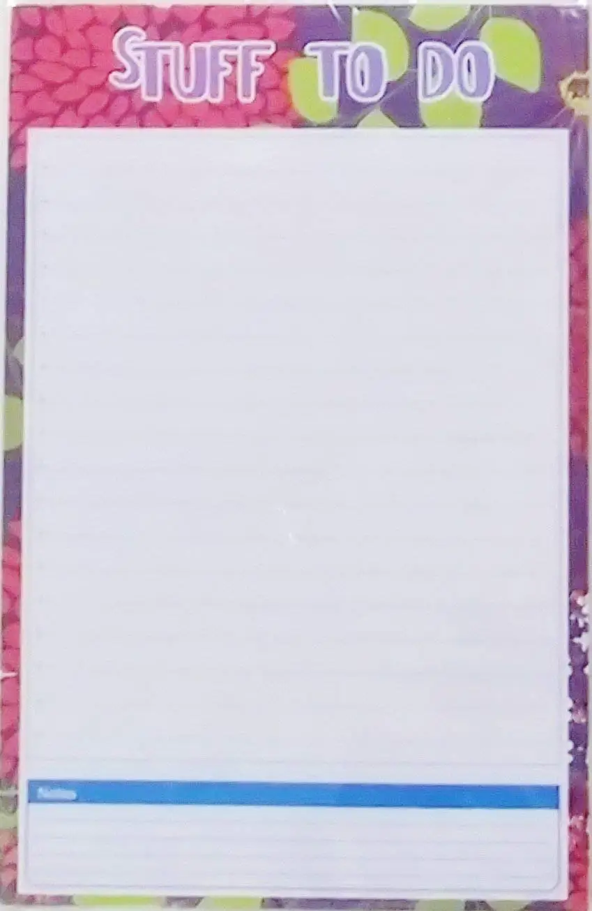 Stuff To Do Notepad (Memo Note Pad Notes Organize Lists Office School Work Home)