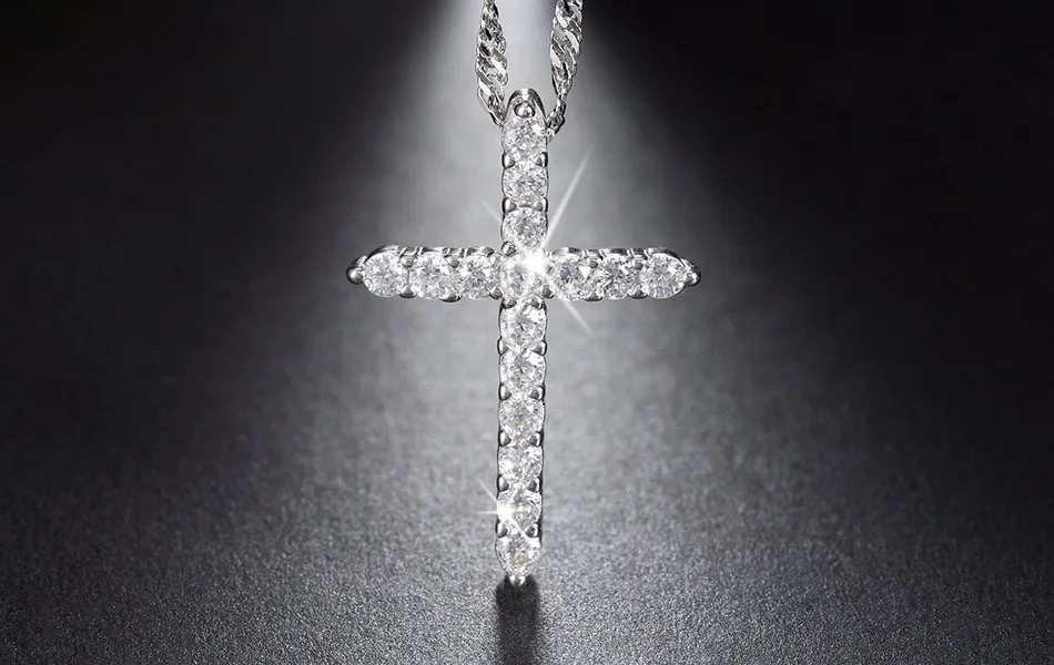 Rinntin Lead Nickel Free Necklace Silver Color Cross Pendant Necklace Rinntin Lead Nickel Free Necklace Silver Color Cross Pendant Necklace