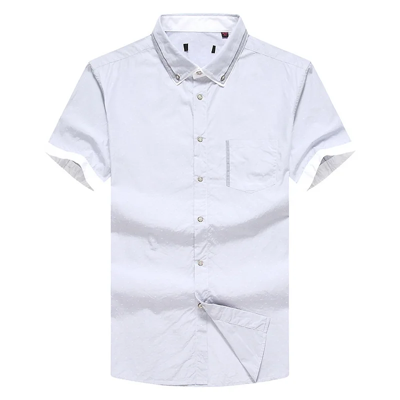 WSPLYSPJY Mens Cotton Tops Blouses Short Sleeve Military Button Down Shirts