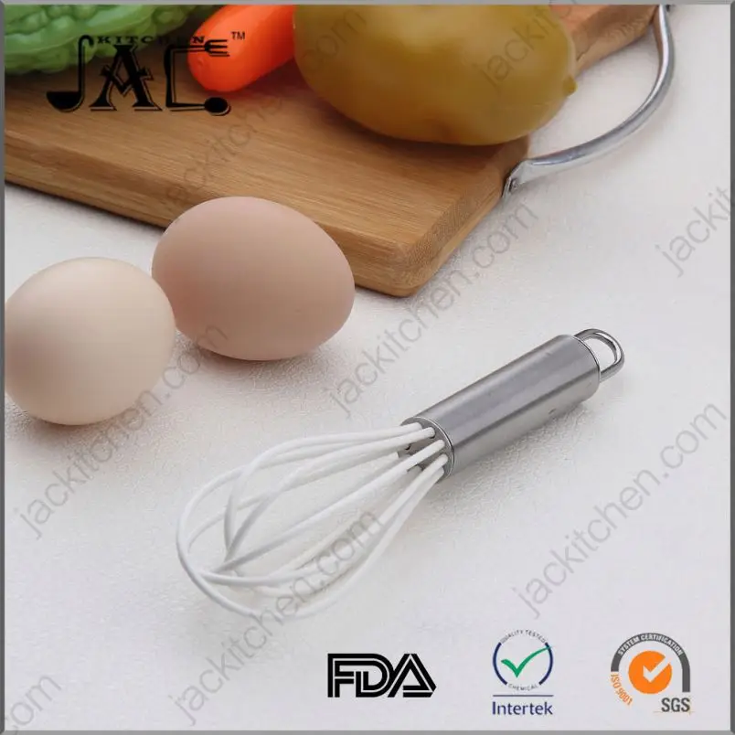 Nontoxic New Design Stainless Steel White Coating Whisk