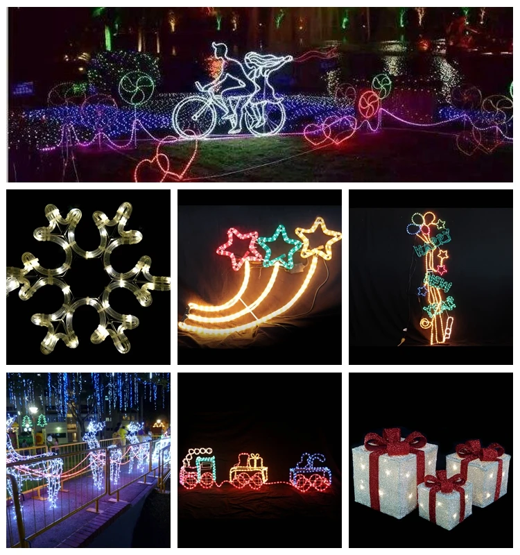 2d led christmas santa claus motif light