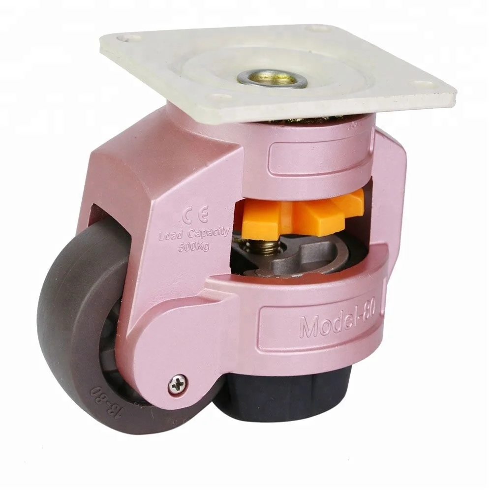 GD40F Small Capacity Load 50KGS Leveling Adjustable Nylon Caster Wheels