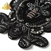 Custom Factory Metallic Wire Hand Embroidery Luxury Lace Crown Big Bee Patch