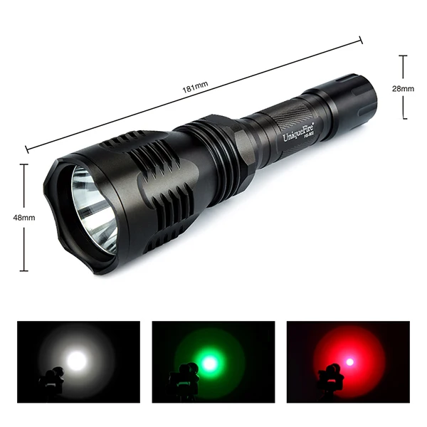 UniqueFire HS-802 CREE XM-L2 White LED 10W high power 500M long beam led rechargeable flashlight