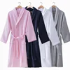 Yutong Premium Egyptian Cotton Waffle Bath Robe Knee Length Lightweight Kimono Spa Bathrobe For Women One Size Fits Most