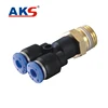 pneumatic one-touch union Y black plastic y branch pipe fittings air hose connectors manufacturers