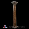 Decorative brown marble interior columns