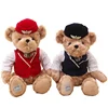 Manufacturer sale handsome stuffed police bear in clothing and hat soft uniform plush toys teddy bear