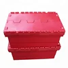 100% virgin pp plastic logistics container with lid nest stack storage plastic tote box