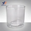 Modern look round transparent fancy black glass candle holder