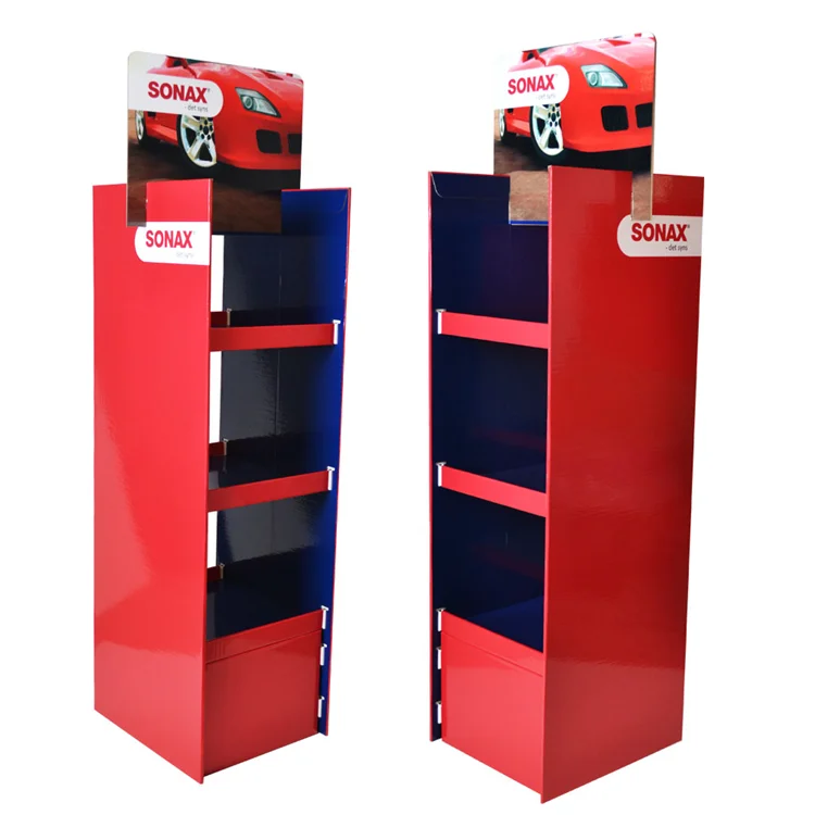 Retail Sock Hang Package Hook Display Cardboard Floor Stand Cardboard