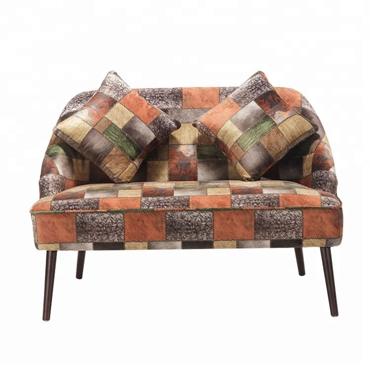 Most Por Printed Fabric Wood Two Seater Home Furniture Sofa Printed Fabric Wood Two Seater