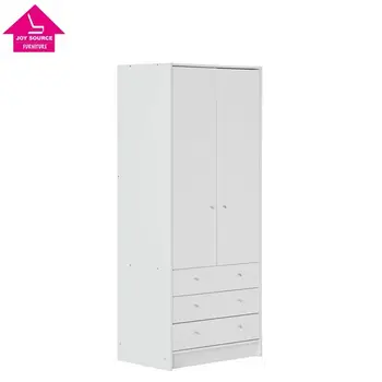 White Gloss 2 Door 3 Drawer Wardrobe Home Child Kids Wardrobe