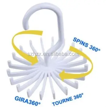 Tie Holder Hooks Rack Twirl Rotating Round Closet Hanger Tie Holder Hooks Rack Twirl Rotating Round Closet Hanger Organizer