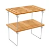 Adjustable and Removable Bamboo Rack Storage Organizer
