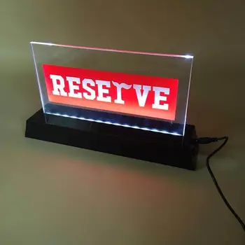 wholesale restaurant reserve table sign etched acrylic led signs