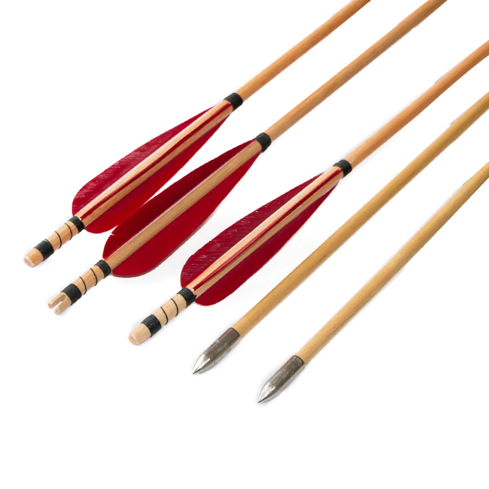 Wholesale Archery Equipment Wooden Arrow Hunting Handmade Arrow For Archery Recurve Bow Hunting