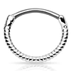 Surgical steel Twisted Rope Line Septum Clicker Nose Ring