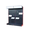 2018 advertising tool rack metal display shelf with slot back panel and kinds of hooks for sale
