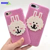 2018 New Design Customized 3D Cartoon Brick Puzzle Building Block DIY Plastic PC Personalized Phone Case