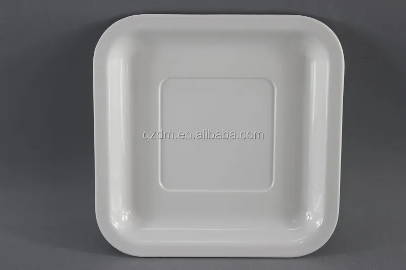 6" Square Melamine tray ,Melamine White tray