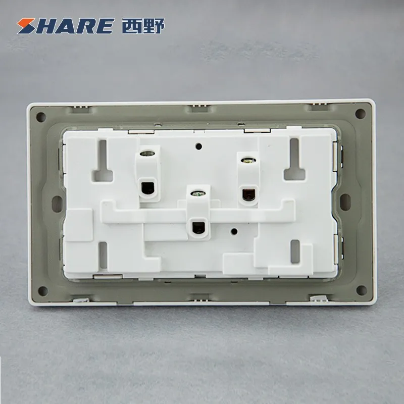 Share Surface Mounted Uk Standard Double 5 Pin Electrical Switch