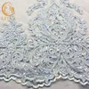 The Latest Textile Design Tulle Net White Sequin Embroidery Fabric Lace For Party Dress
