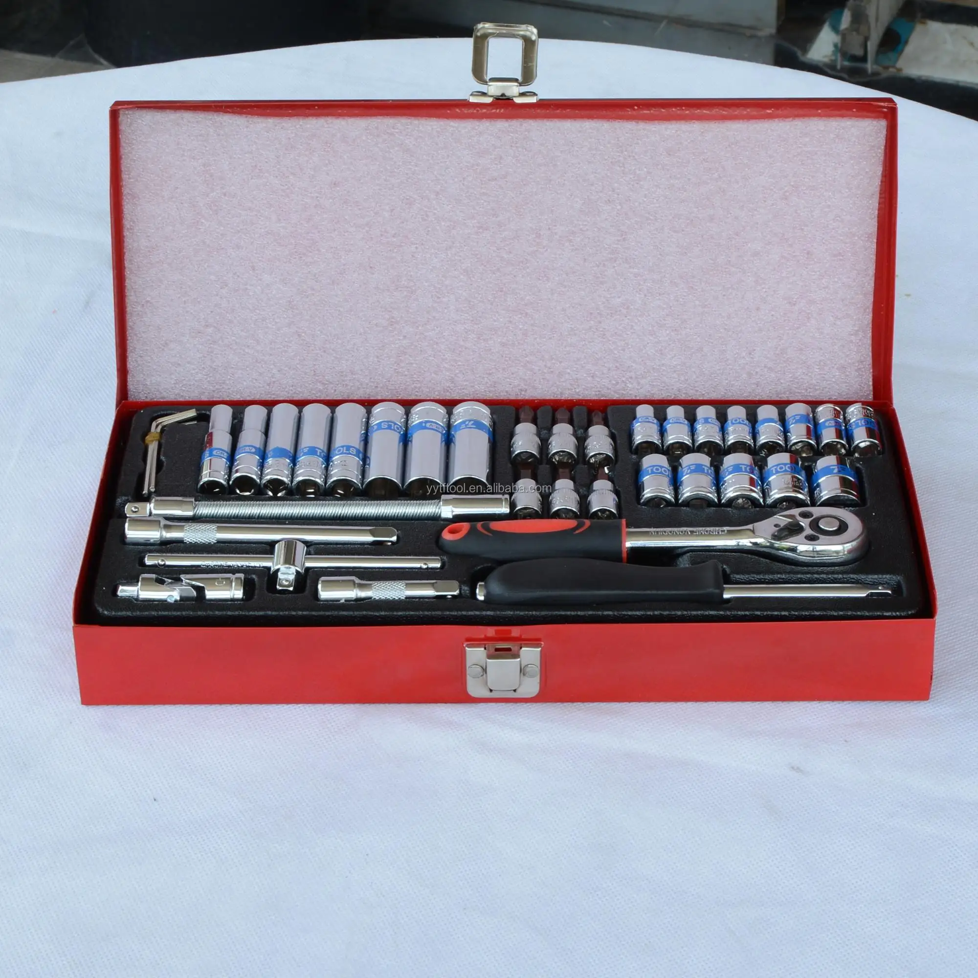 Tf7021 24pcs 1/2" Ribbon Deep Socket Set In Steel Box Buy 24pcs,Professional Socket Set,Crv