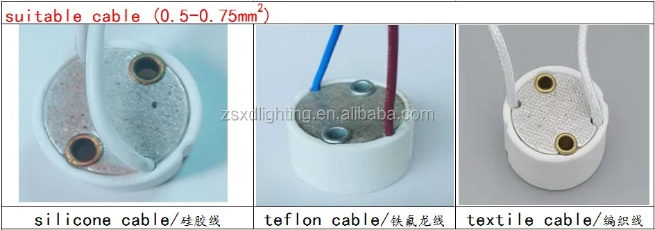 3 pin junction box GU10  lamp holder  with cable 20CM