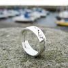 Wholesale surgical steel silver color map ring country promise rings
