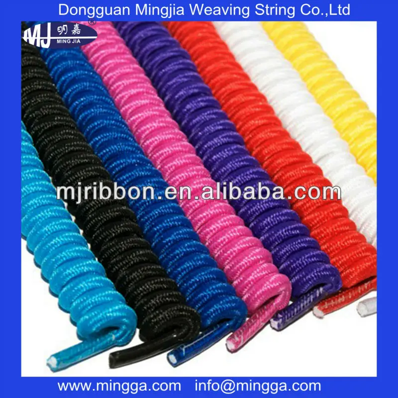 Colorful Curly Spiral Shoe Laces Special Colored Coil Elastic Shoelace ...