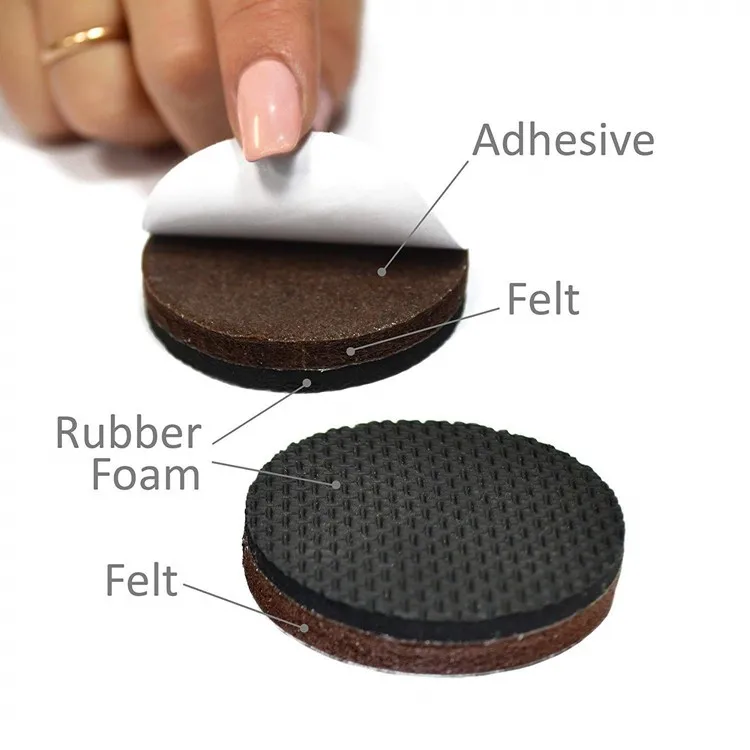 16 Pcs 2inch Furniture Grippers Non Slip Adhesive Rubber Feet Furniture