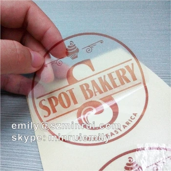 Custom Size Transpa Vinyl Seal Stickers Printing Round Custom Size Transpa Vinyl Seal