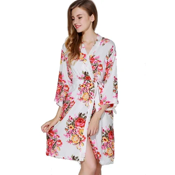 Download 801 Floral Bathrobes Cotton Waffle Robe Quick Dry For ...