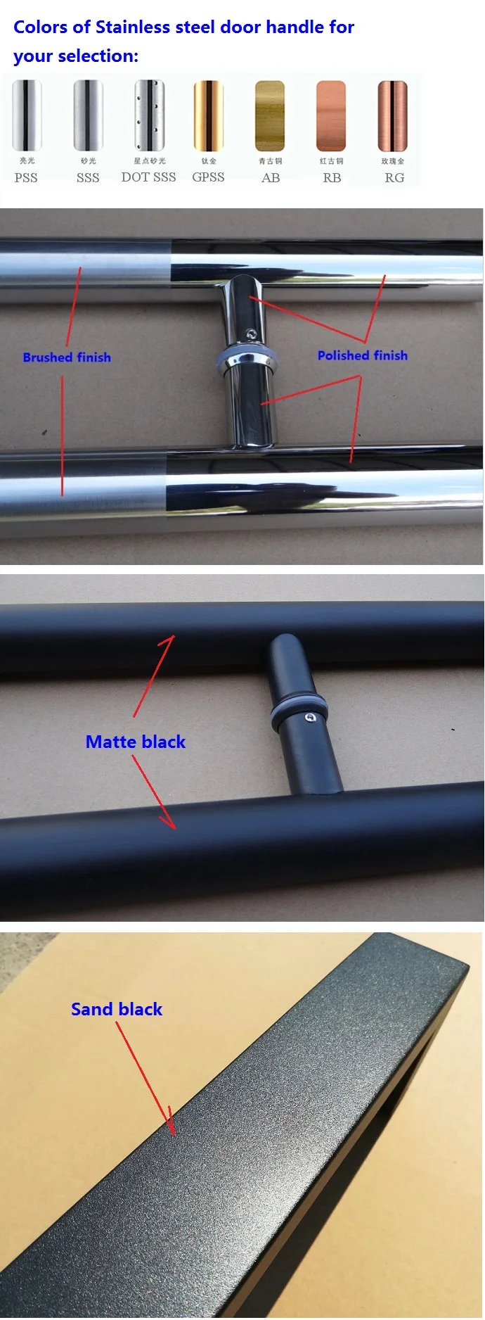 Colors of door handle