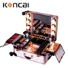 High Quality Pro Makeup Case with Lights Beauty Rolling Trolley Case Water Cube Shape 6 bulbs 4 wheels KC-IST01