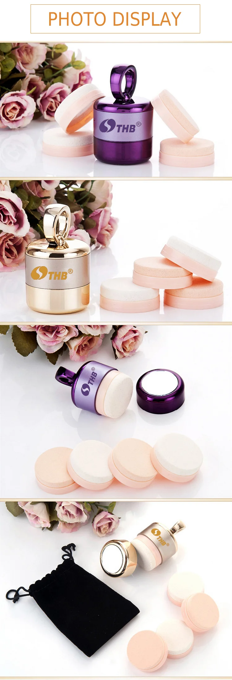 OEM Wholesale Mini Cosmetic Foundation Makeup Electric Vibration Powder Puff