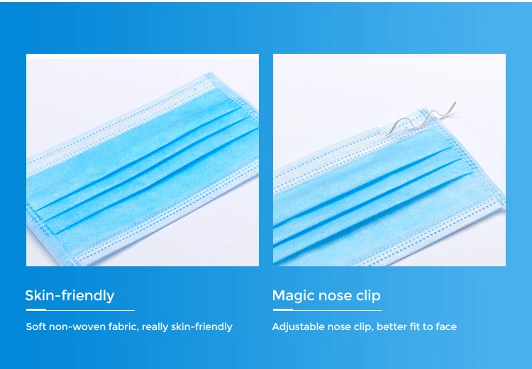 Disposable Non Woven 3 Ply Surgical Hospital Face Mask