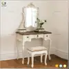 Wholesale bedroom furniture set vintage shabby chic dressing table with drawer