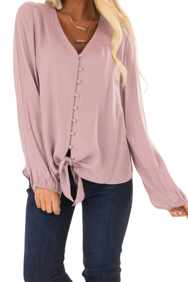 Blusa con cuello V - Patrones gratis
