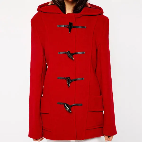 women's wool duffle coat with hood